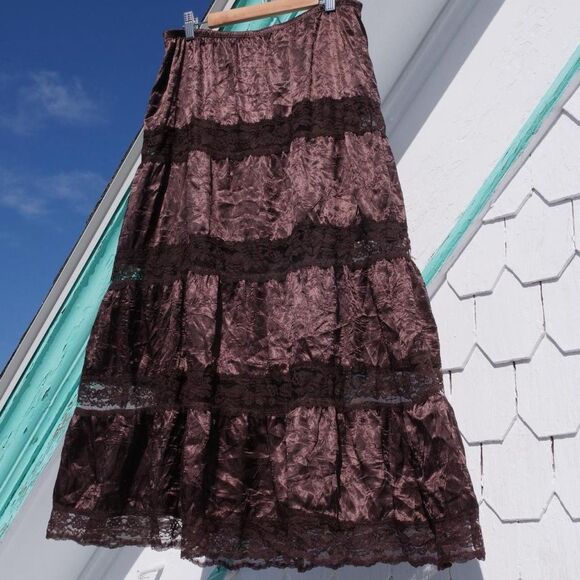 Y2k Hot Kiss boho multitiered broom skirt - Picture 1 of 8
